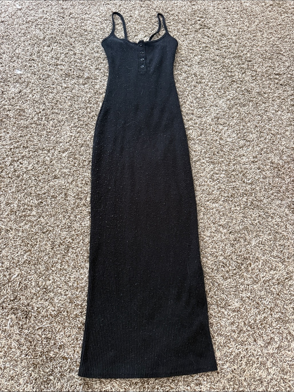 Pretty Little Thing black ribbed dress